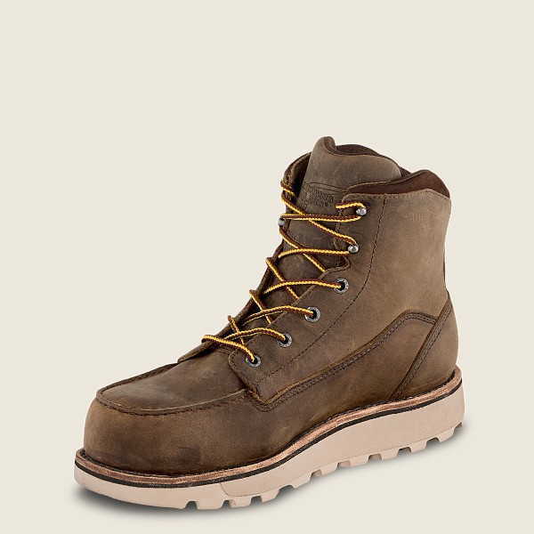 Red Wing Safety Boots Traction Tred Lite - 6-Inch Waterproof Toe - Khaki - Herre 5812-XHKGM